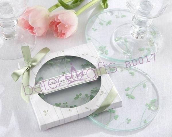 Свадьба - 欧式婚庆用品 春季婚礼圆形杯垫,结婚用品 伴手回礼BD017倍乐婚品