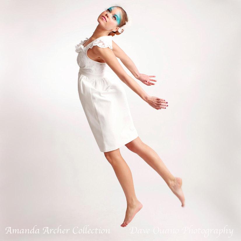زفاف - Enchantment Dress, White Lace Cotton, Made to Order