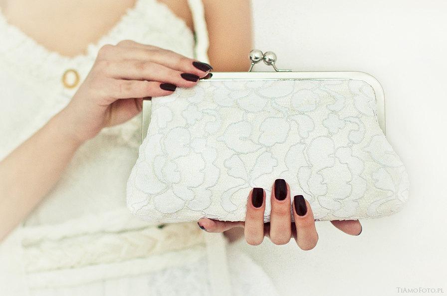 Свадьба - Timeless Bride...Off White Lace and Ivory Dupioni Silk Large Size Purse Something Blue Ready To Ship UK  Seller