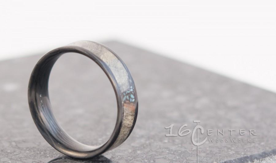 زفاف - Carbon Fiber Ring with Turquoise inlay. His or Her ring,Bentwood Ring,Wedding Ring Bands,Carbon Fiber Ring,His or her rings,Turquoise Inlay