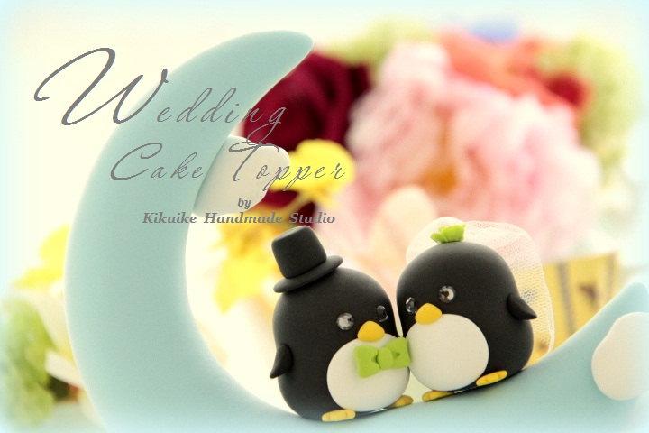Wedding - penguin with Moon (K403)