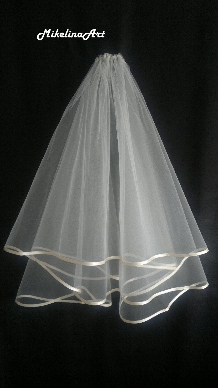 زفاف - Ivory Wedding Veil, Two Layers