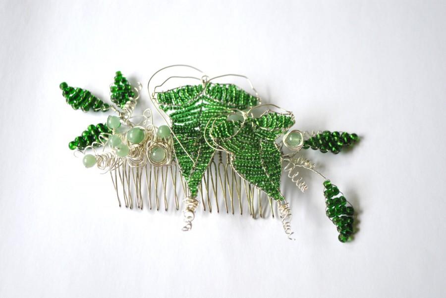 Mariage - Ivy wedding hair comb Lord of the rings fellowship of the ring elven hairpiece poison ivy