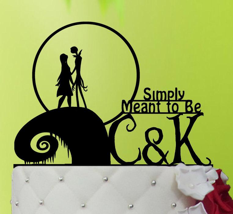 Mariage - Wedding Cake Topper - jack and sally cake topper