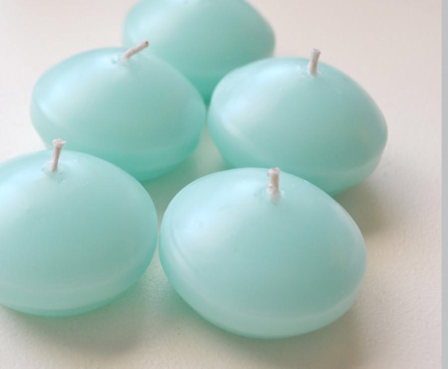 Wedding - Round floating wedding candles SPA color set of 12