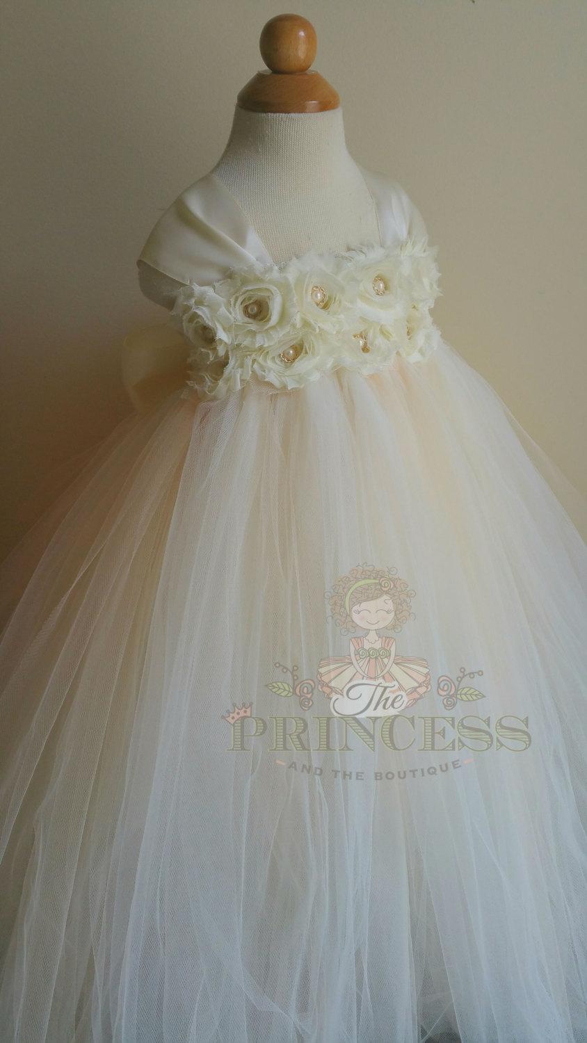 Hochzeit - flower girl dress, flower girl dresses, tutu dress, baby dress, child dress, ivory flower girl dress, gold flower girl dress, birthday dress