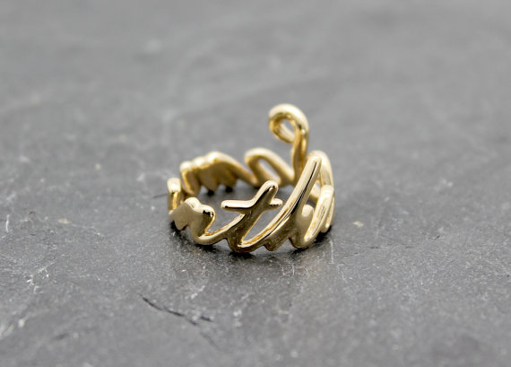 زفاف - 14k Solid Gold Personalized Name Ring, Custom Name Ring, Custom Jewelry, unique gift ideas, free shipping