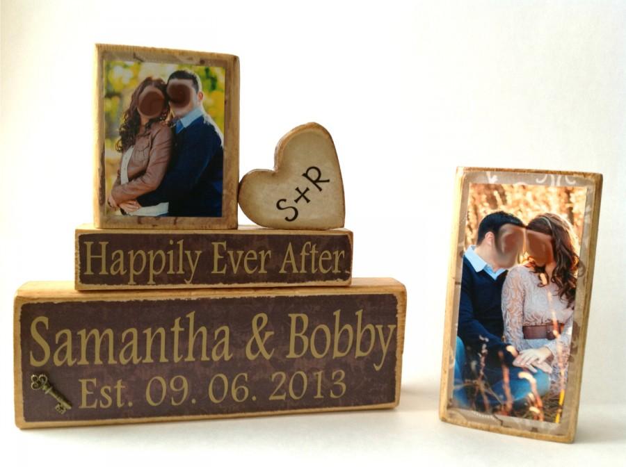 Mariage - Personalized Wedding gift/Decoration Happily Ever After wedding, shower, anniversary,Christmas gift unique wedding gift last name