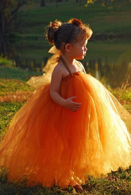 Hochzeit - Burnt Orange Tutu Dress or Tutu--Flower Girl Dress---Available in Many Color Combinations----Perfect for WEDDINGS