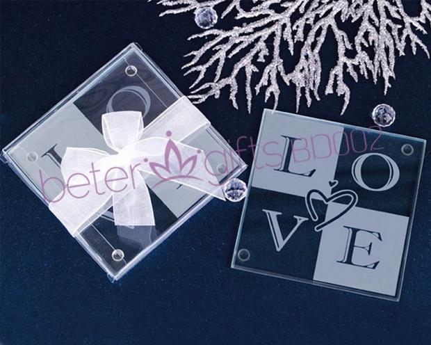 Hochzeit - Valentine's day Heart Coasters Set Party Favours BD002
