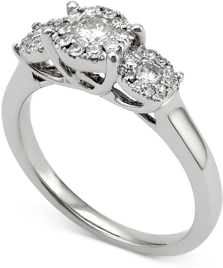 Hochzeit - Diamond Engagement Ring (1/2 ct. t.w.) in 14k White Gold