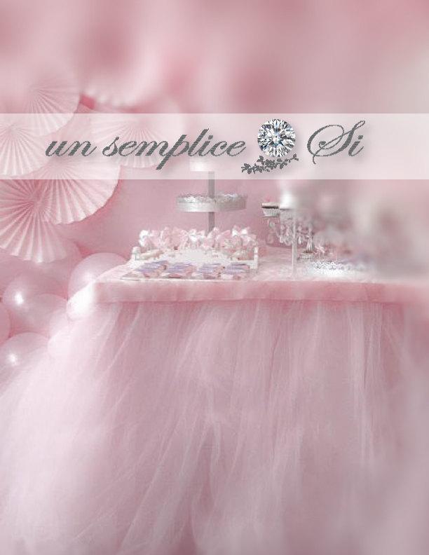 Mariage - Tulle Tutu Table Skirt Accessories