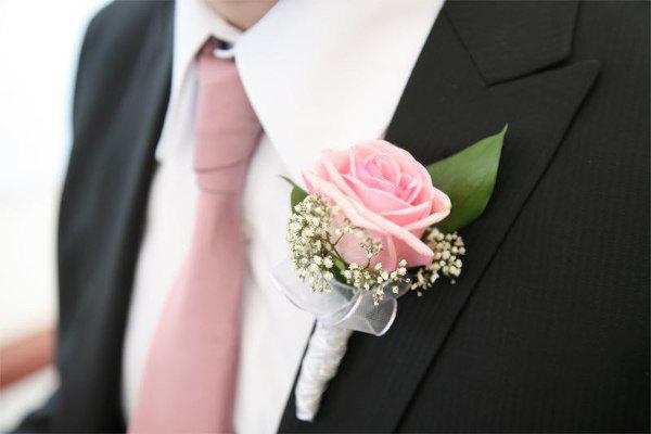 Mariage - rose boutonniere,bridal accessories,bride flowers