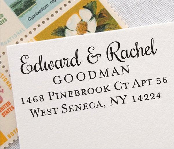 Wedding - Return Address Stamp - Self Inking Address Stamp - Personalized Stamp - Custom Address Rubber Stamp - Housewarming Gift (009)