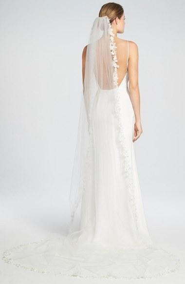 زفاف - Brides & Hairpins 'Angelina' Lace Trim Tulle Veil