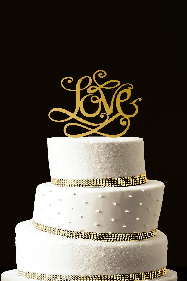 Wedding - Custom Wedding Cake Topper - Personalized Monogram Cake Topper - Initial Cake Topper - Cake Decor - Bride and Groom