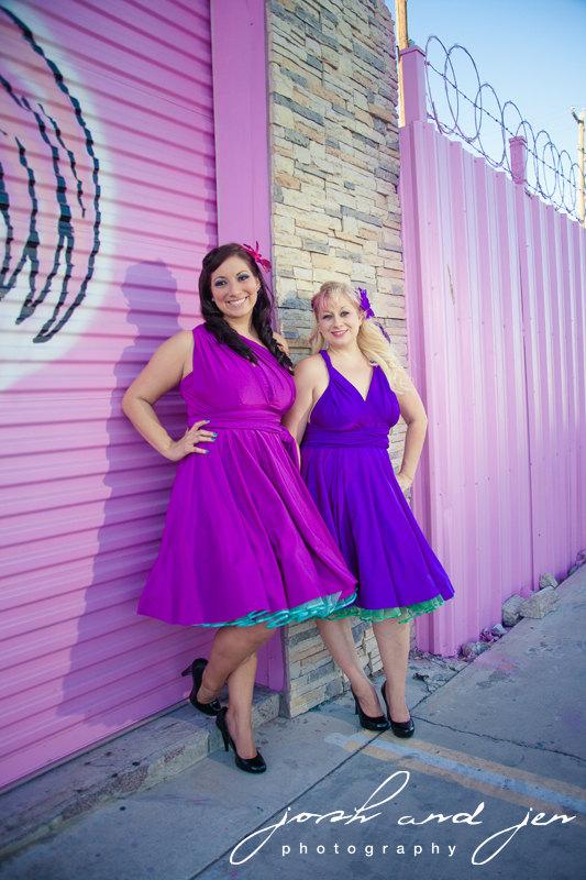 Mariage - Purple Vintage Inspired Infinity Dress ... Bridesmaids, VLV, Retro Dress, PinUp Dress, Ombre Dresses, Rainbow Dresses