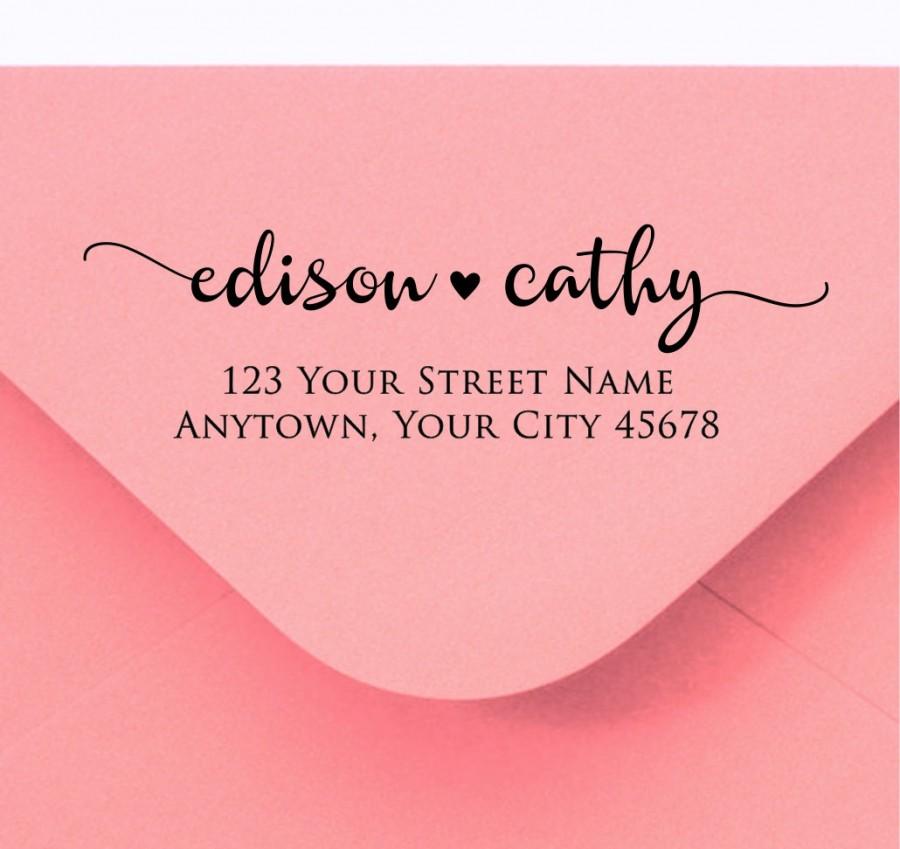 Mariage - Personalized Self Inking Return Address Stamp - Custom Rubber Stamp R323