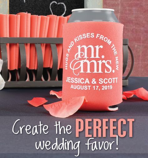 Mariage - Custom Wedding Koozies-Wedding Can Coolers