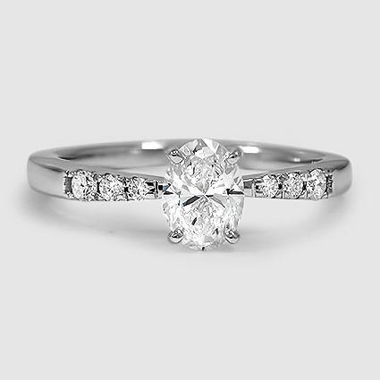 Hochzeit - 18K White Gold Dolce Diamond Ring