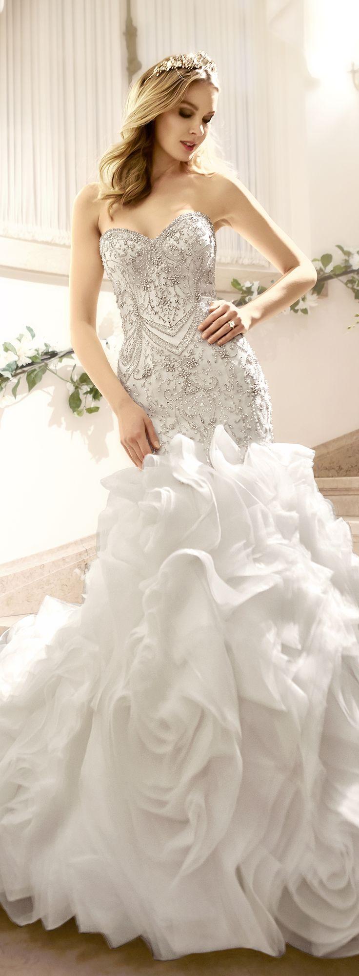 Wedding - Wedding Dress With Beaded Bodice And Textured Skirt 