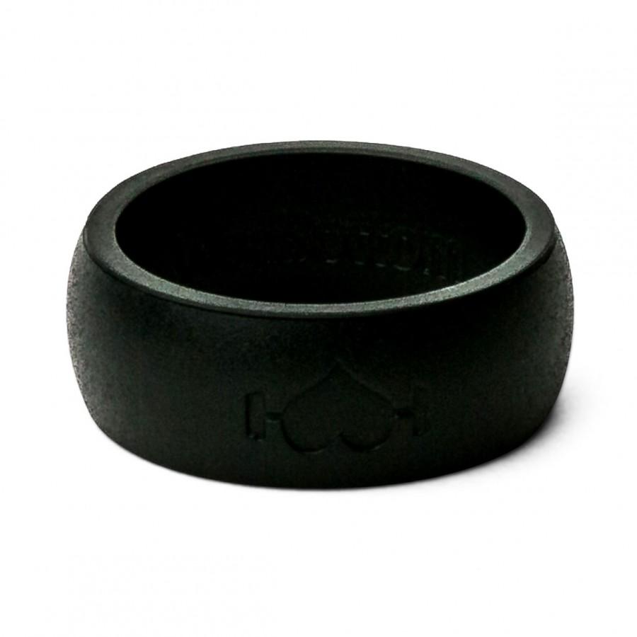 زفاف - Silicone Wedding Ring for Men, wedding band, silicone wedding band, rubber wedding ring, rubber wedding rings, rubber wedding bands - Black