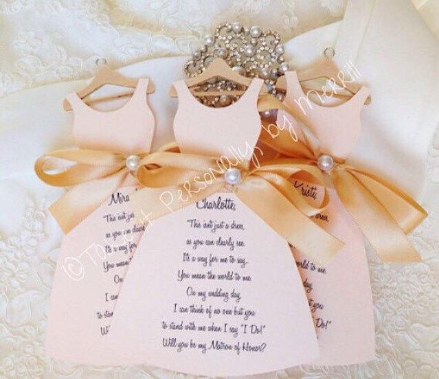 Свадьба - Will you be my bridesmaid cards wedding party invitations will you be my maid of honor cards