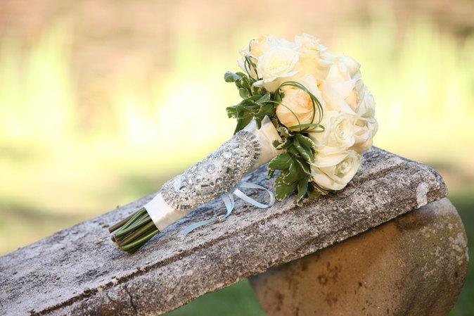 زفاف - Alecia Bridal Bouquet Jewelry Rhinestone Brooch Beaded Embellishment Wrap #1