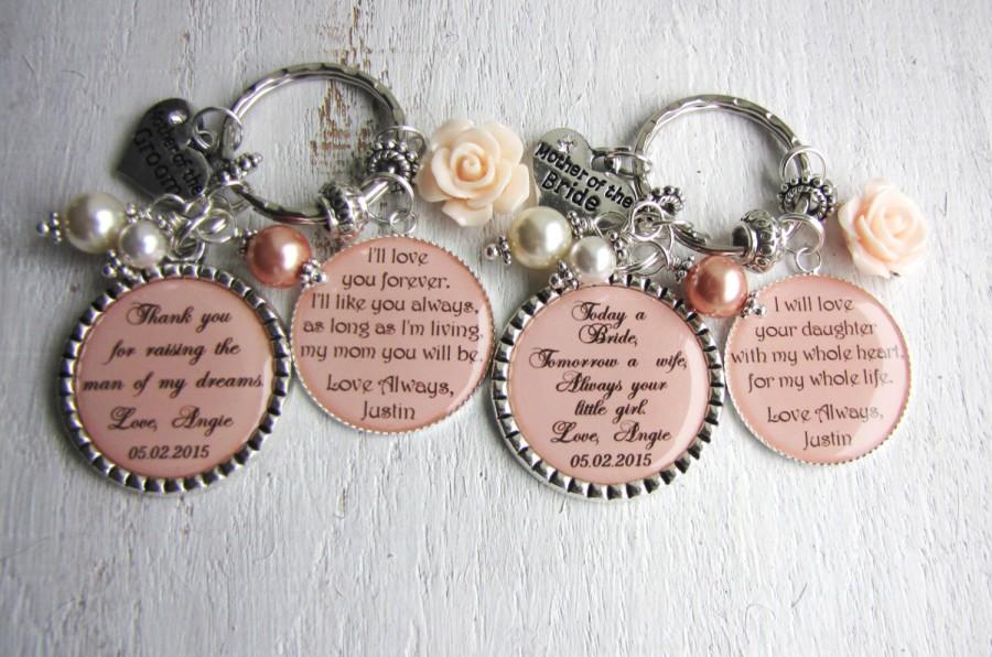 Mother of The Bride Wedding Gift Mom Jewelry Keychain Today a Bride Tomorrow a Wife Always Your Daughter
