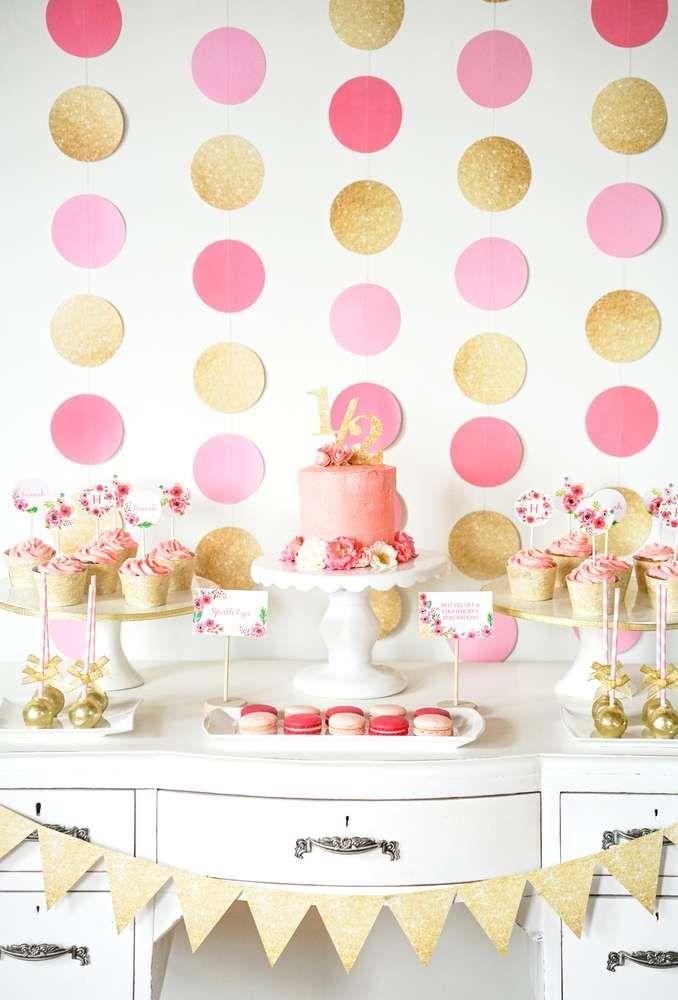 Hochzeit - Pink And Gold Birthday Party Ideas