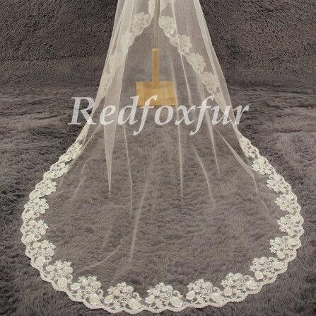 زفاف - 1T cathedral veil, Alencon lace wedding veil, ivory cathedral veil, wedding veil with crystals, lace wedding veil, wedding headpiece