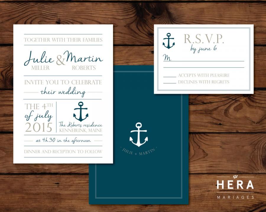 Hochzeit - Printable Wedding Invitation Set 