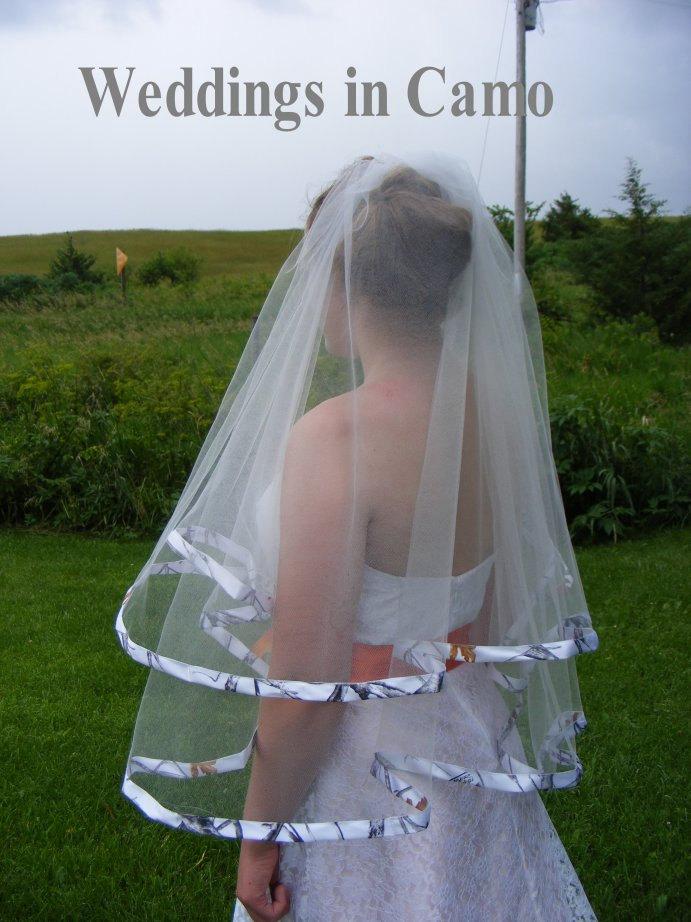 Свадьба - CAMO RIBBON circle shaped veil CAMO wedding Mossy Oak available