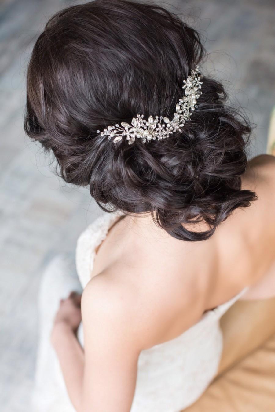 Mariage - Bridal hair comb Crystal hair comb Bridal headpiece Bridal hair vine Bridal hair piece   Wedding hair comb Decorative comb