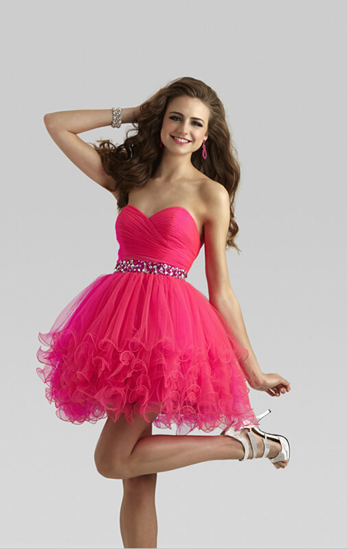 Mariage - A-line Sweetheart Sleeveless Tulle Cocktail Dresses With Beaded Online Sale at GBP89.99
