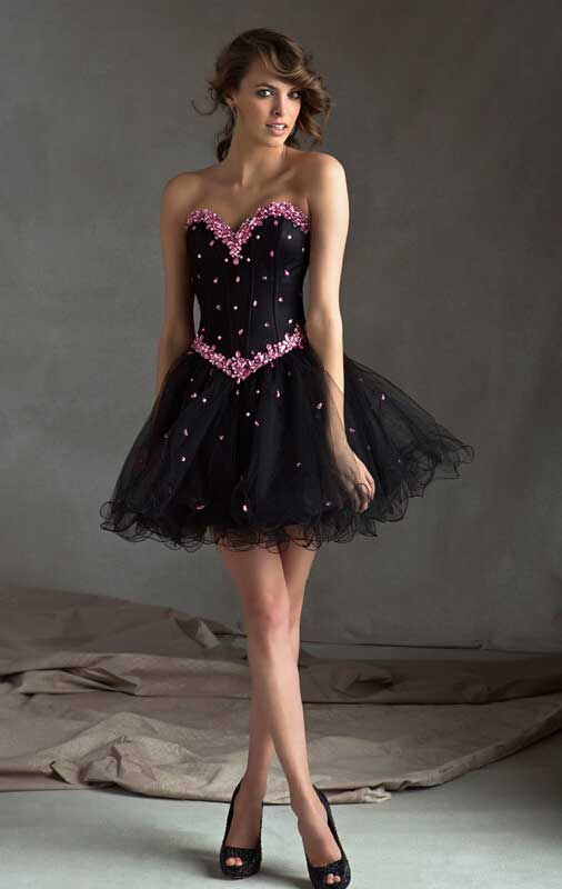 Wedding - A-line Sweetheart Sleeveless Tulle Cocktail Dresses With Beaded Online Sale at GBP94.99