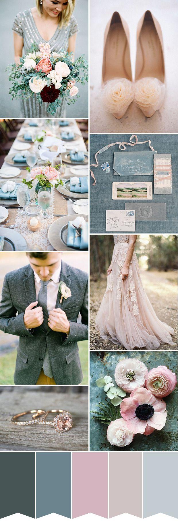 Wedding - Soft Pink And Dove Grey: An Alternative Fall Colour Palette