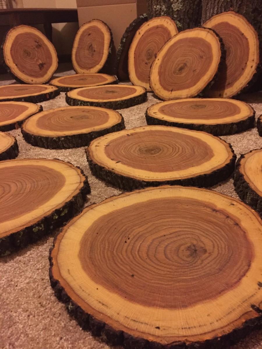 زفاف - Huge Sale! 10 Wood Slices! Wood centerpieces! wood chargers, rustic wedding centerpieces, wood slabs, wood rounds, large wood slices, 9-10"