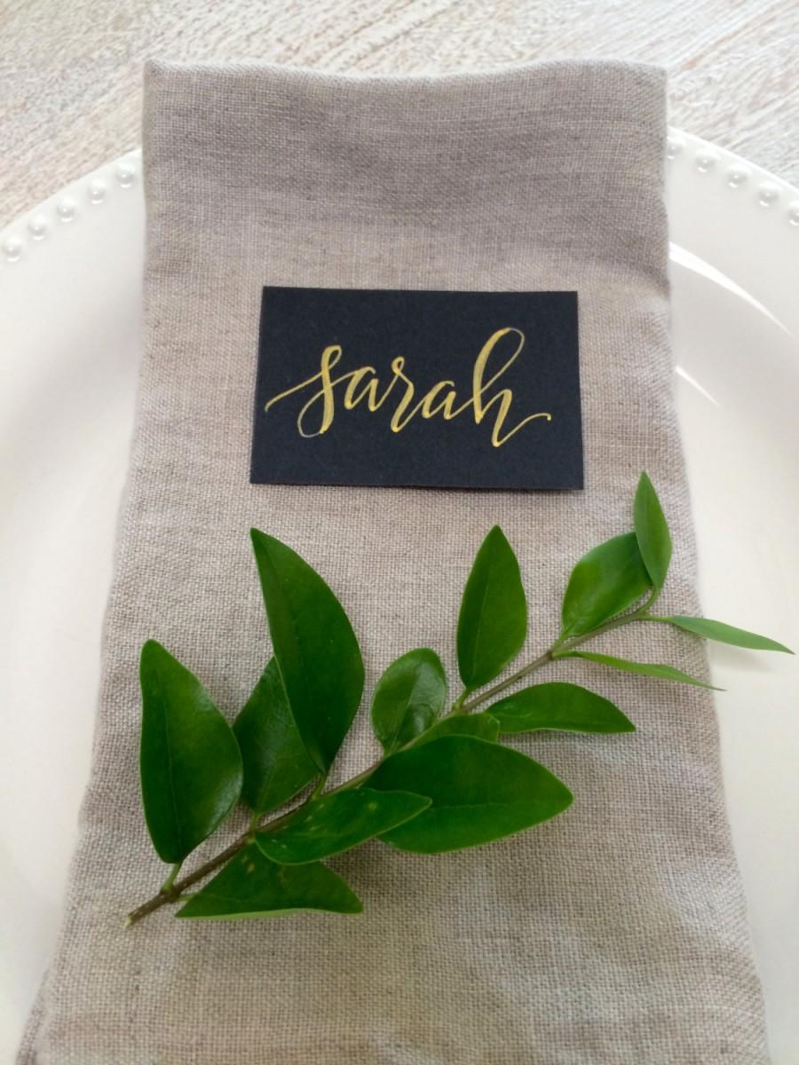 Mariage - Calligraphy Place Cards- Wedding Place Cards Escort Cards- Modern Calligraphy- Hand Lettered