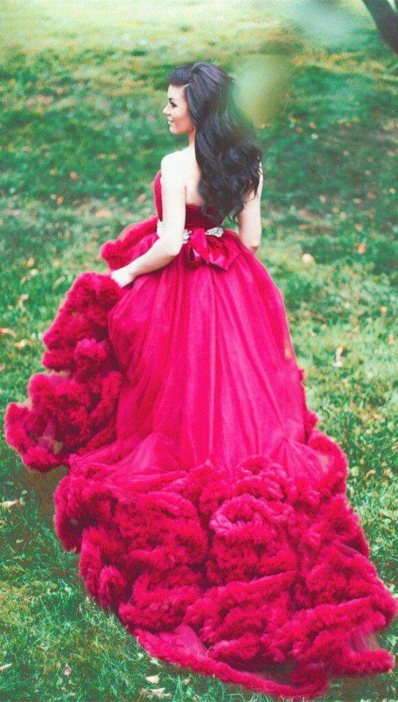 زفاف - Glamorous Strapless Cloud Prom Dress 2016 Tulle Lace-Up_High Quality Wedding & Evening Prom Dresses At Factory Price-27DRESS.COM