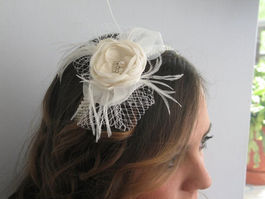 Wedding - EXPRESS SHİPPİNG! Ivory Romans Wedding Flower Headband / Head Piece