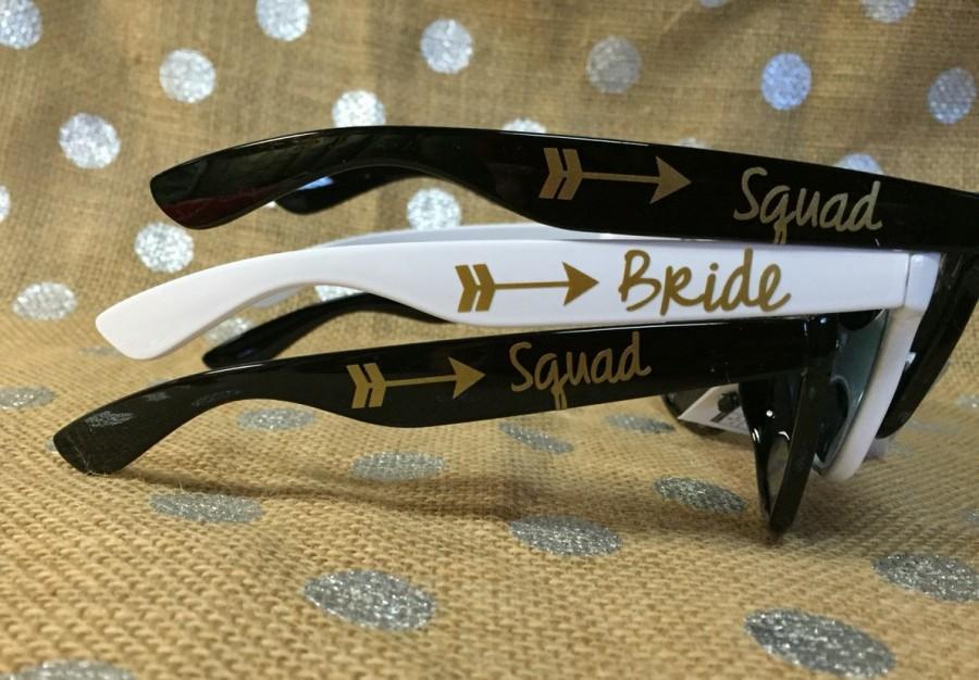 Mariage - Custom Sunglasses - Personalized Sunglasses - Bride Squad - Bride Squad Glasses - Bridal Party Gifts - Wedding Party Gifts - Bridesmaid Gift