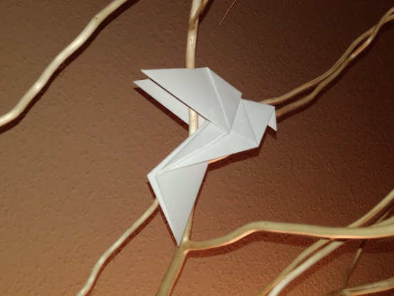 زفاف - Origami dove, Dove decoration, origami decoration, origami, paper dove, handmade dove, origami wedding dove, wedding dove, set of 100