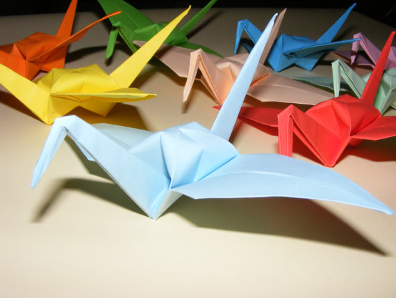 Hochzeit - Origami Crane, Set of 1000 Wedding Crane, Origami Crane, Handmade Crane, Wedding Decoration Origami Crane, Origami Wedding, paper crane