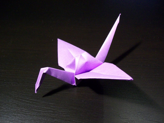 Hochzeit - Origami Paper Wedding Crane Violet, Purple, Set of 100 Wedding Crane, Origami Crane, Purple Crane, Wedding Decoration Crane,Origami wedding