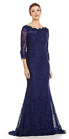 Свадьба - MGNY Madeline Gardner New York Scallop Lace Gown