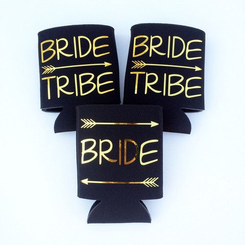 Hochzeit - Bride Tribe coozies -- Bachelorette party