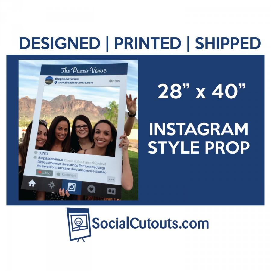 Wedding - Printed and Shipped Instagram Style Cutout Frame 