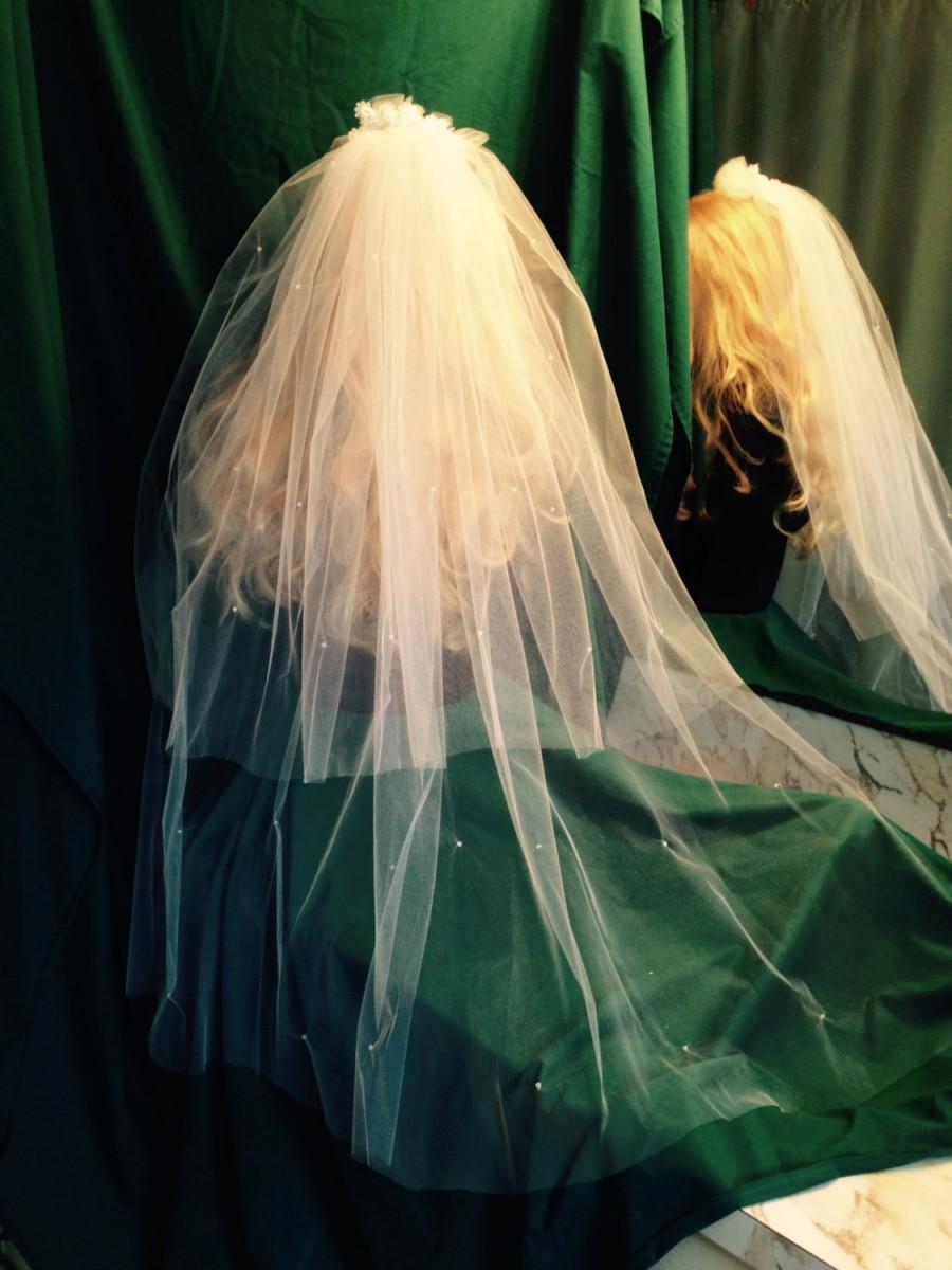 Mariage - 2 Tier White Wedding Veil