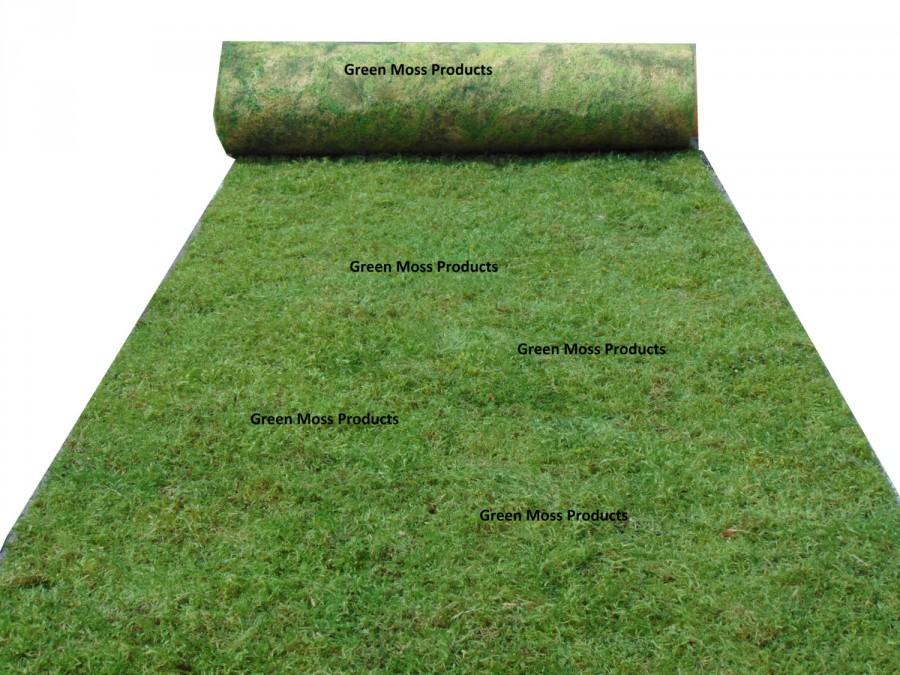 Hochzeit - Moss runner 4'X8'...... wedding  aisle arch ceremony table decorations backyard garden ceterpieces church reception placemats fairy topiary